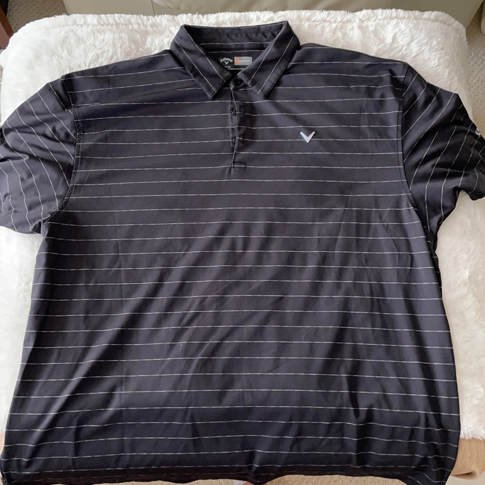Black Striped Men’s Golf Polo